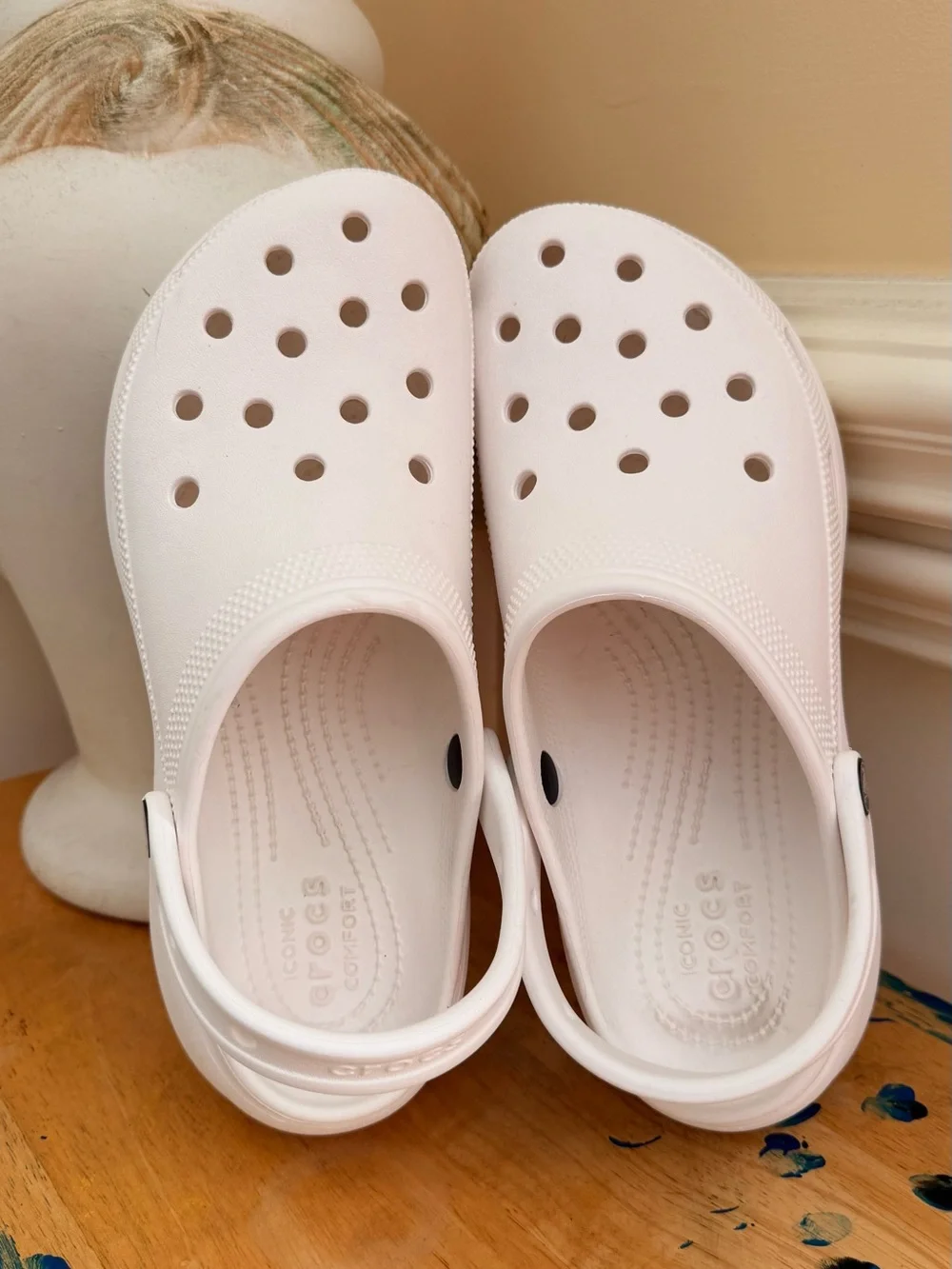 Crocs Classic Platform Clog White Women's Size 10